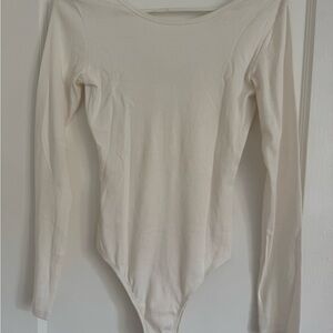 Cream Long Sleeve Bodysuit
